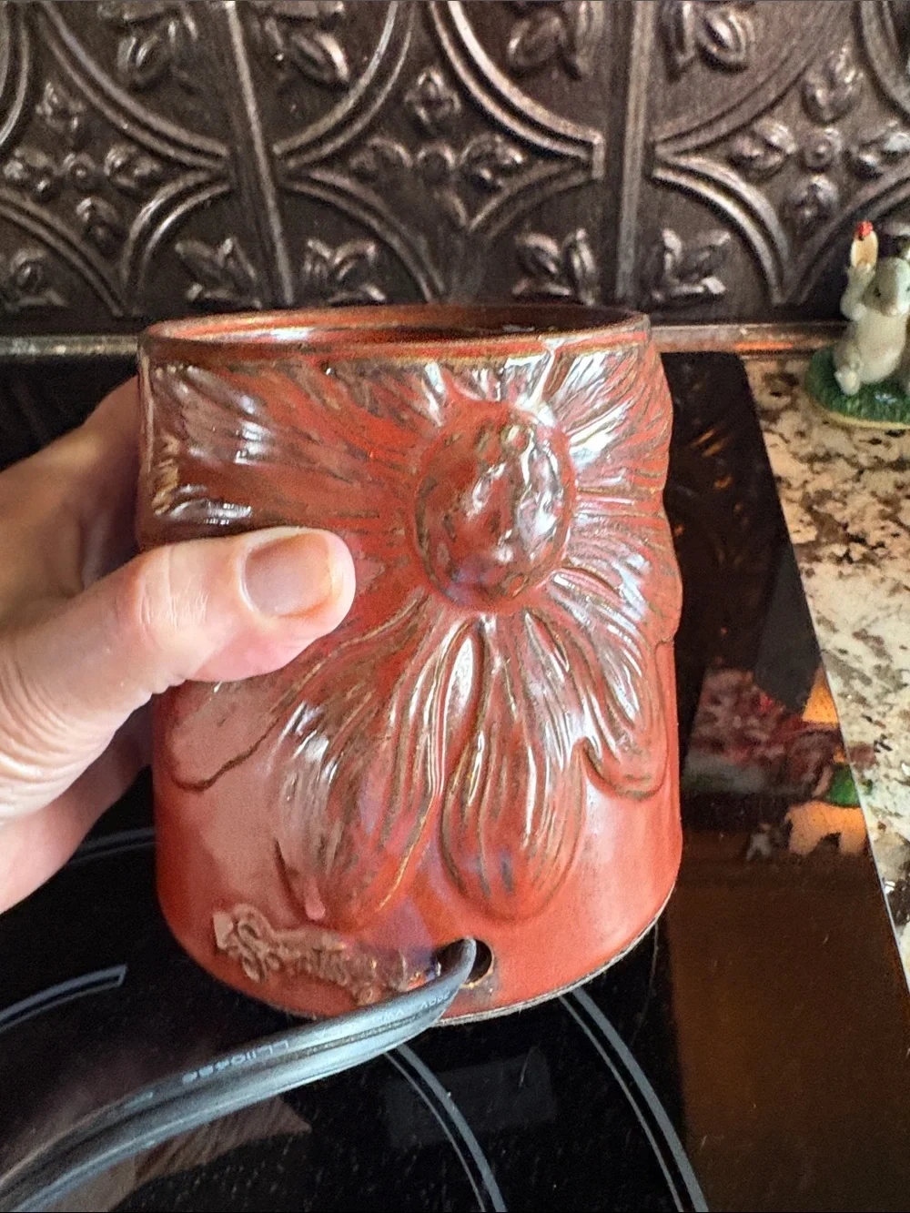 Scentsy Wax Melt Warmer with Sunflower Design